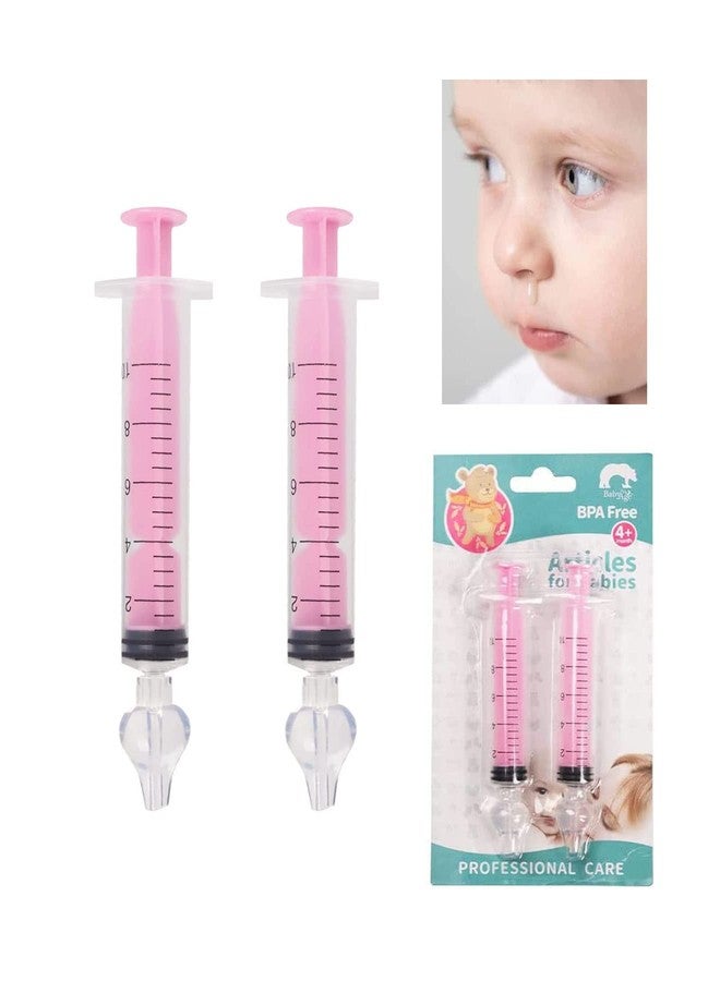 WenTigDY Nasal Irrigator for Baby,10ml Baby Nasal Syringe Irrigator Portable Infant Noses Cleaner Nasal Irrigation Nose Aspirator for Babys Nasal Wash Nasals Cleaner Babys Nose Rinse 2pcs (Pink) - Image 1